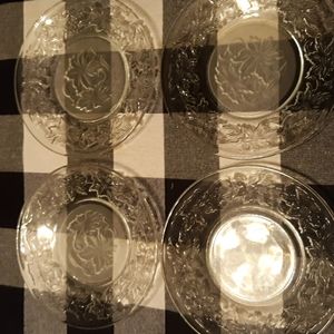 Set of 4 Princess House Fantasia dessert plates/saucers